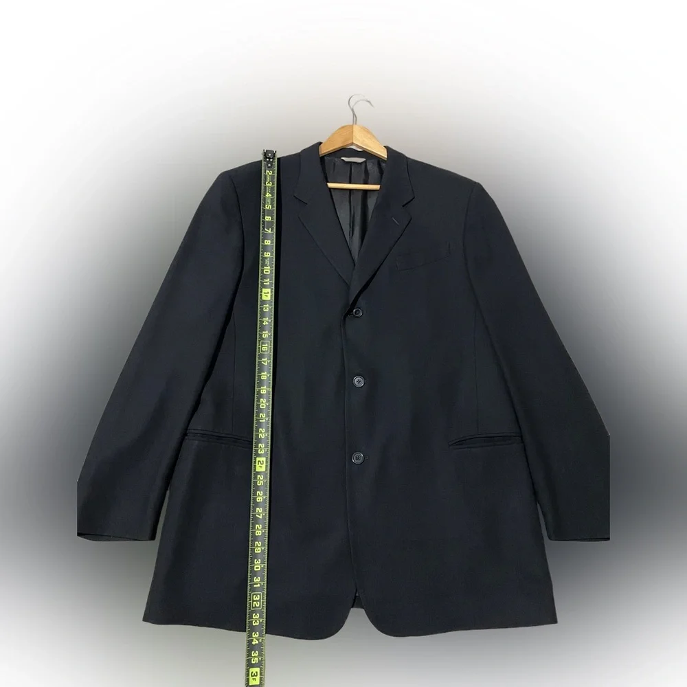 Donna Karan Men’s Wool Black Three Button Blazer Jacket Size:40